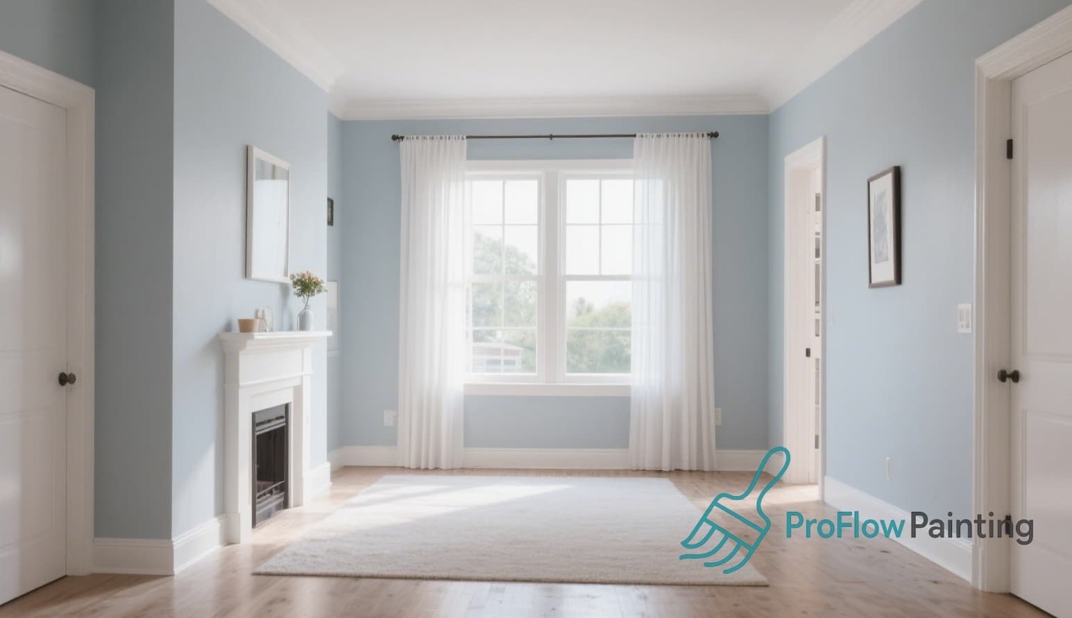 Residential interior painting transformation with modern design