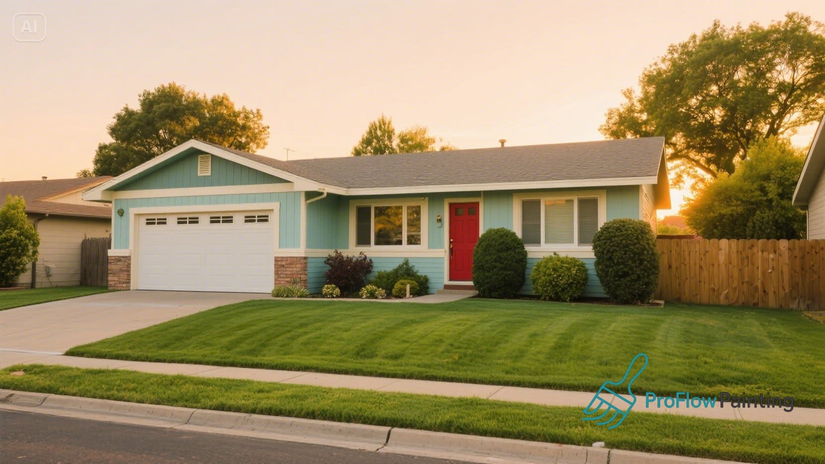 Beautifully painted home with professional exterior finish